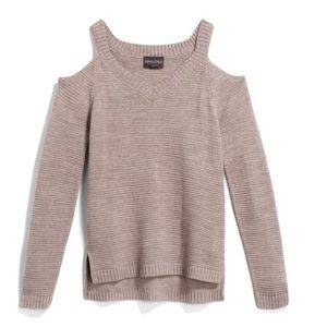 Chessy Cold Shoulder Brown Sweater